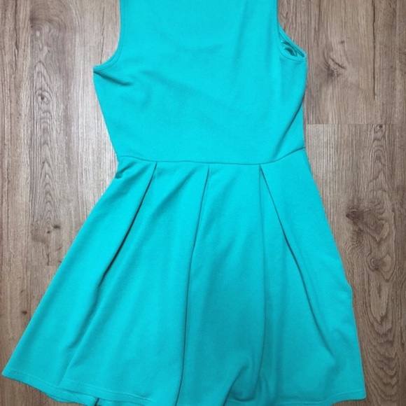 teal white mark dress - Picture 2 of 3
